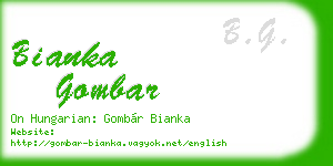 bianka gombar business card